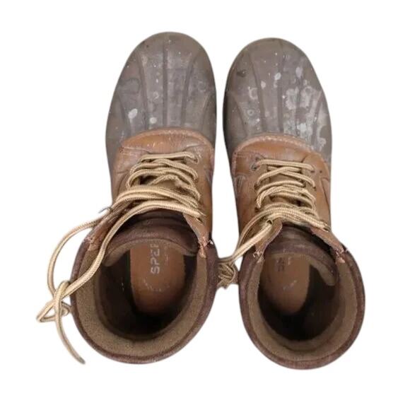 Sperry Shoes Mens 8 Boots Duck Outdoor Leather Waterproof Brewster Lace Up Brown - Picture 5 of 14